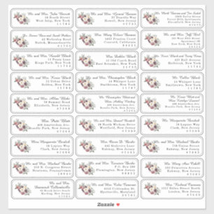 Étiquettes d'adresse de invité de mariage Individu