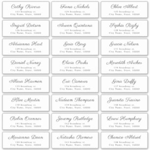 Étiquettes d'adresse de invité de script élégant s