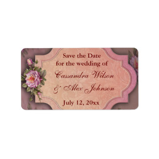 Étiquettes d'adresse de mariage à la date de sauve