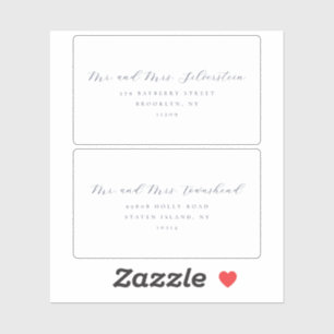 Étiquettes d'adresse de mariage Elegant Script Ser