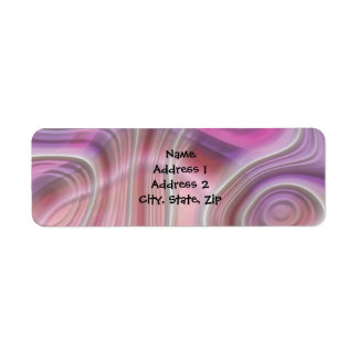 Étiquettes d'adresse de retour Abstraites rose et
