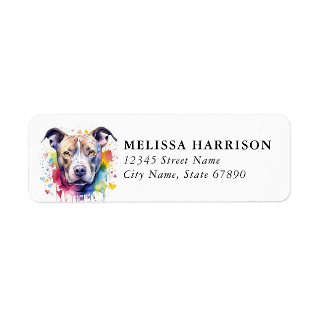 Étiquettes d'adresse de retour American Pit Bull T (Devant)