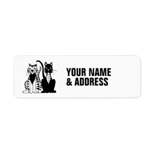 ÉTIQUETTES D'ADRESSE DE RETOUR ART CAT