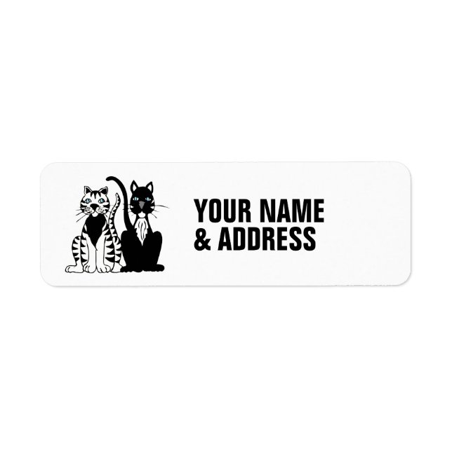 ÉTIQUETTES D'ADRESSE DE RETOUR ART CAT (Devant)