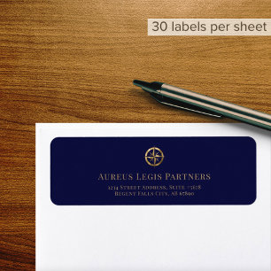 Étiquettes d'adresse de retour avec logo Compass
