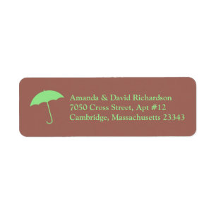 Étiquettes d'adresse de retour baby shower Umbrell
