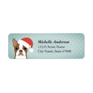 Étiquettes d'adresse de retour Boston Terrier