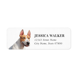 Étiquettes d'adresse de retour Bull Terrier