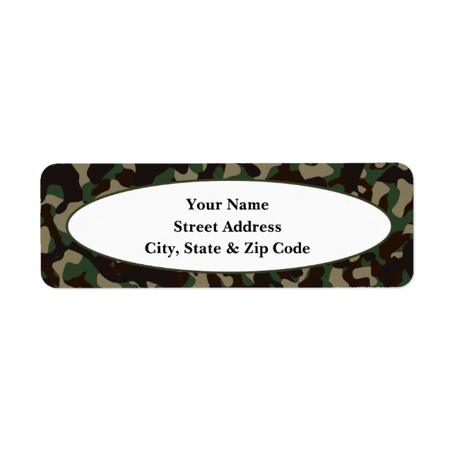 Étiquettes d'adresse de retour Camouflage (Devant)