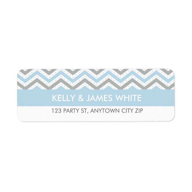 ÉTIQUETTES D'ADRESSE DE RETOUR : chevron rayé past (Devant)