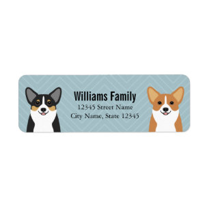 Étiquettes d'adresse de retour Corgi