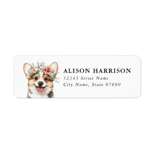 Étiquettes d'adresse de retour Corgi