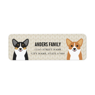Étiquettes d'adresse de retour Corgi
