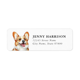 Étiquettes d'adresse de retour Corgi