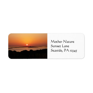 Étiquettes d'adresse de retour Coucher de soleil g