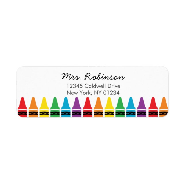 Étiquettes d'adresse de retour Crayon (Devant)