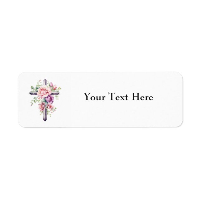 Étiquettes d'adresse de retour croisé floral (Devant)