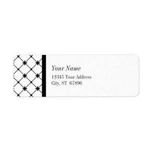 Étiquettes d'adresse de retour croix-noire personn