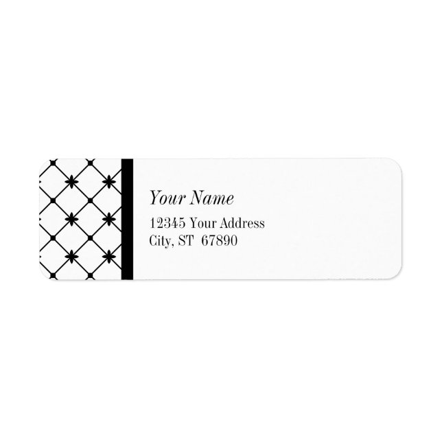 Étiquettes d'adresse de retour croix-noire personn (Devant)
