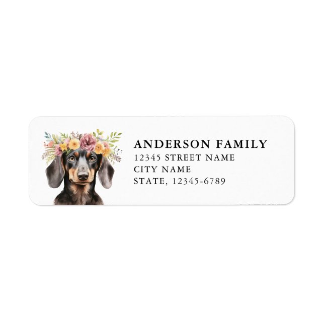 Étiquettes d'adresse de retour Dachshund (Devant)