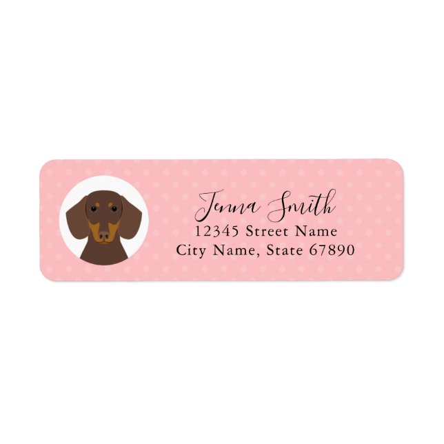 Étiquettes d'adresse de retour Dachshund (Devant)