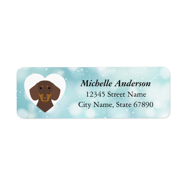 Étiquettes d'adresse de retour Dachshund (Devant)