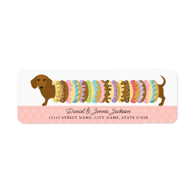 Étiquettes d'adresse de retour Dachshund (Devant)