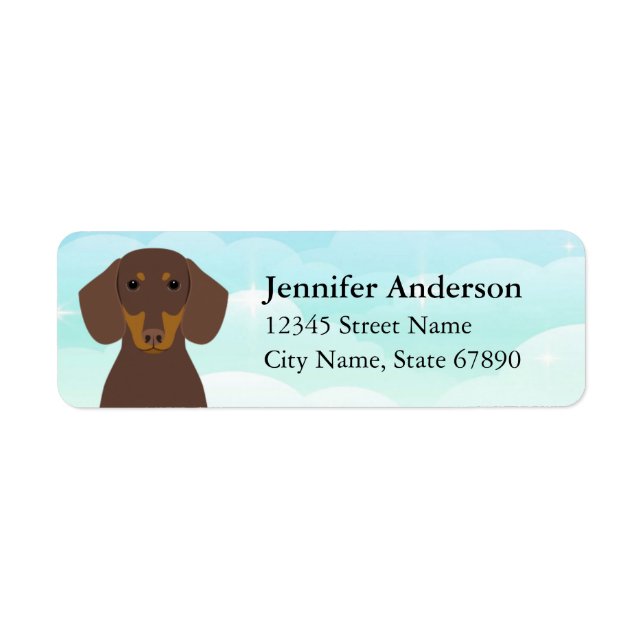 Étiquettes d'adresse de retour Dachshund (Devant)