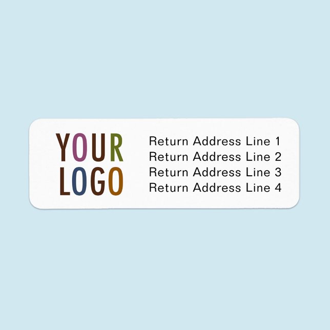 Étiquettes d'adresse de retour d'affaires avec log (MISOOK Return Address Label with Logo)