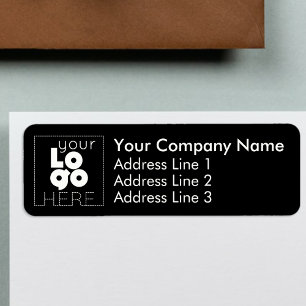 Étiquettes d'adresse de retour d'affaires Logo bla