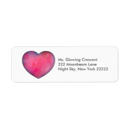 Étiquettes d'adresse de retour d'amour du coeur