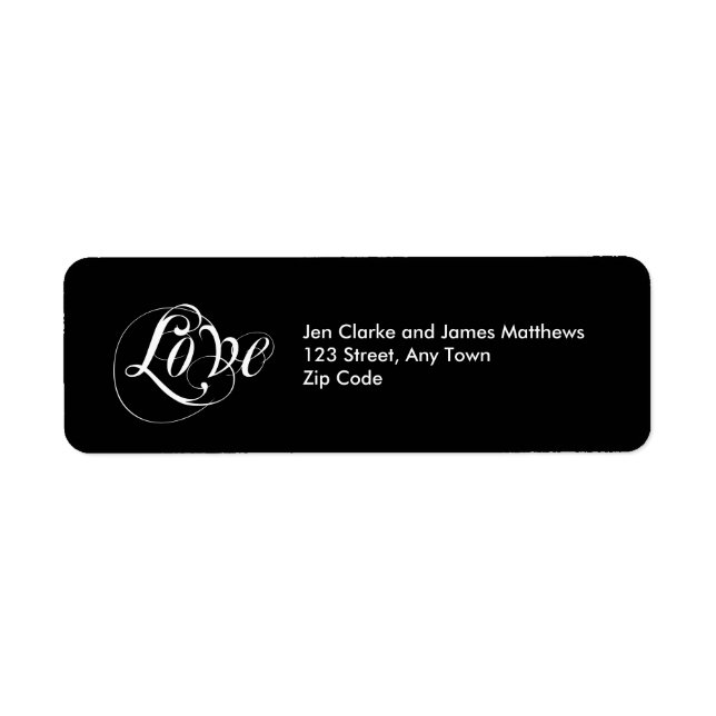 Étiquettes d'adresse de retour d'amour pour les Ma (Devant)
