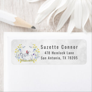 Étiquettes d'adresse de retour de baby shower   Po