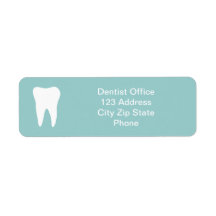 Étiquettes d'adresse de retour de cabinet de denti
