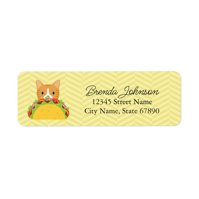 Étiquettes d'adresse de retour de chat (Devant)