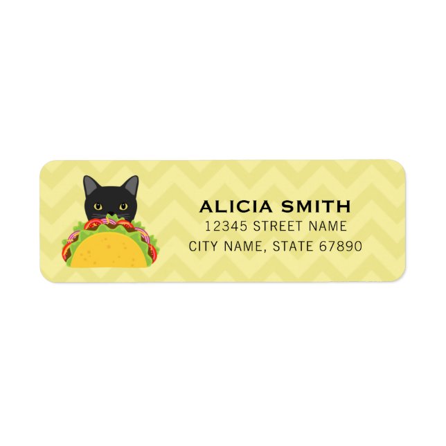 Étiquettes d'adresse de retour de chat (Devant)
