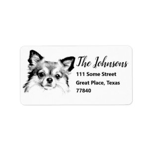 Étiquettes d'adresse de retour de Chien Chihuahua
