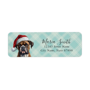 Étiquettes d'adresse de retour de chien de boîte