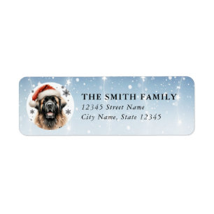 Étiquettes d'adresse de retour de chien Leonberger