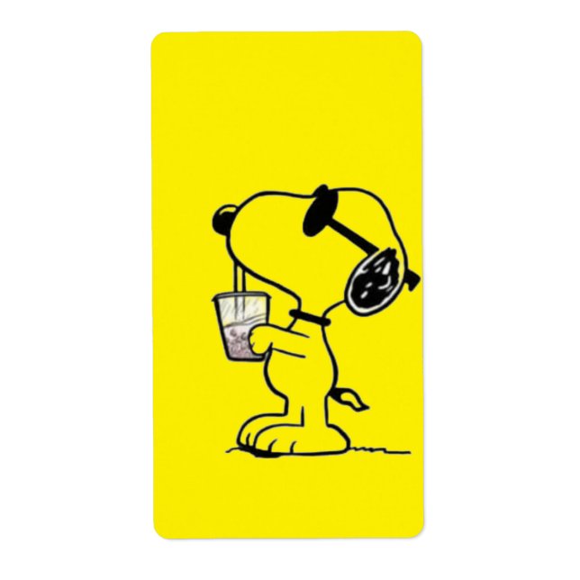 Étiquettes d'adresse de retour de chien mignon - C (Devant)