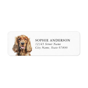 Étiquettes d'adresse de retour de Cocker Spaniel