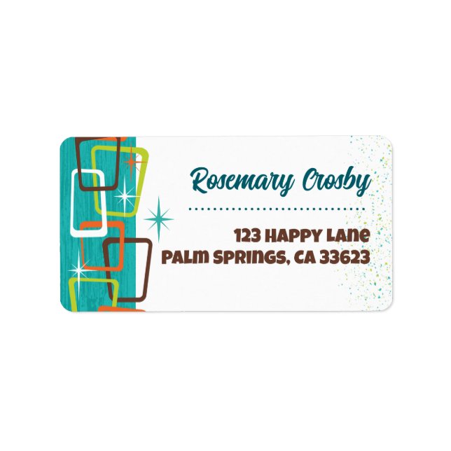 Étiquettes d'adresse de retour de cocktails de sty (Devant)