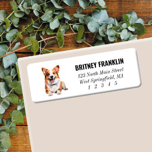 Étiquettes d'adresse de retour de Corgi gallois