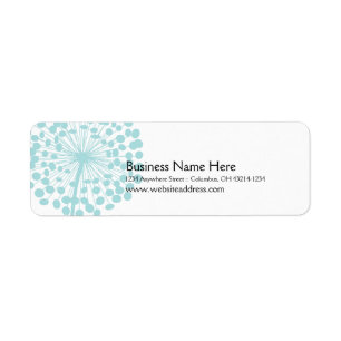 Étiquettes d'adresse de retour de Dandelion bleu (
