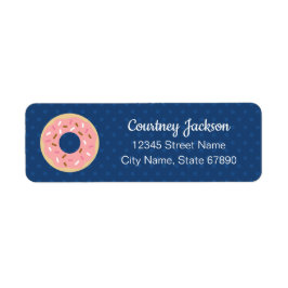 Étiquettes d'adresse de retour de donut