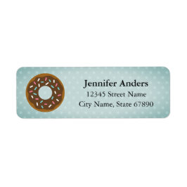 Étiquettes d'adresse de retour de donut