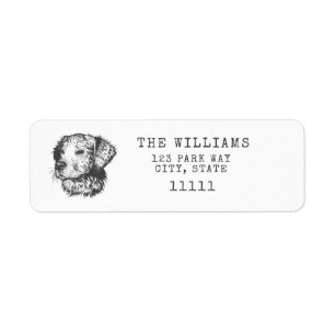 Étiquettes d'adresse de retour de Golden Retriever