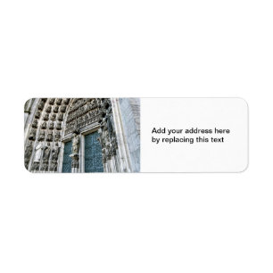 Étiquettes d'adresse de retour de la cathédrale de
