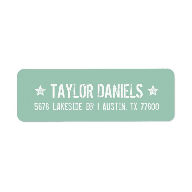 Étiquettes d'adresse de retour de la monnaie rusti (Devant)