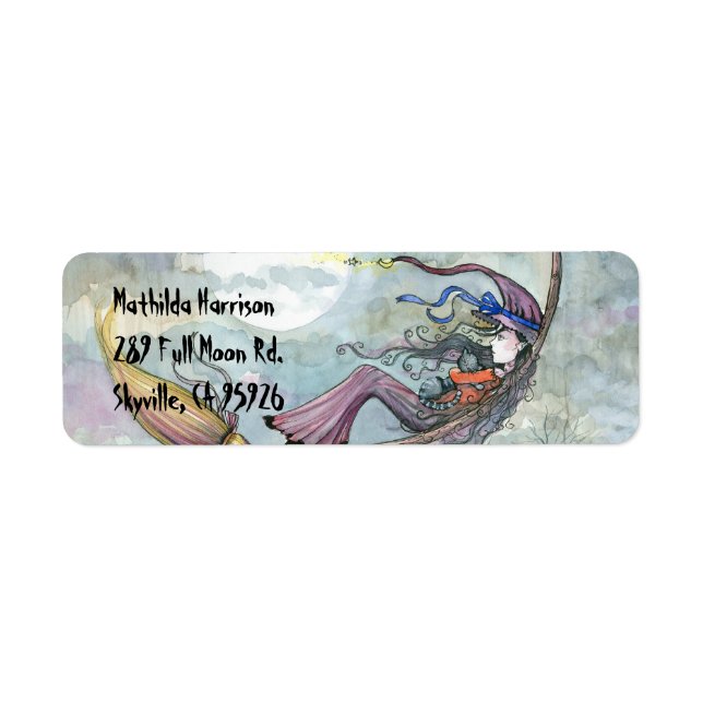 Étiquettes d'adresse de retour de la sorcière d'Ha (Devant)